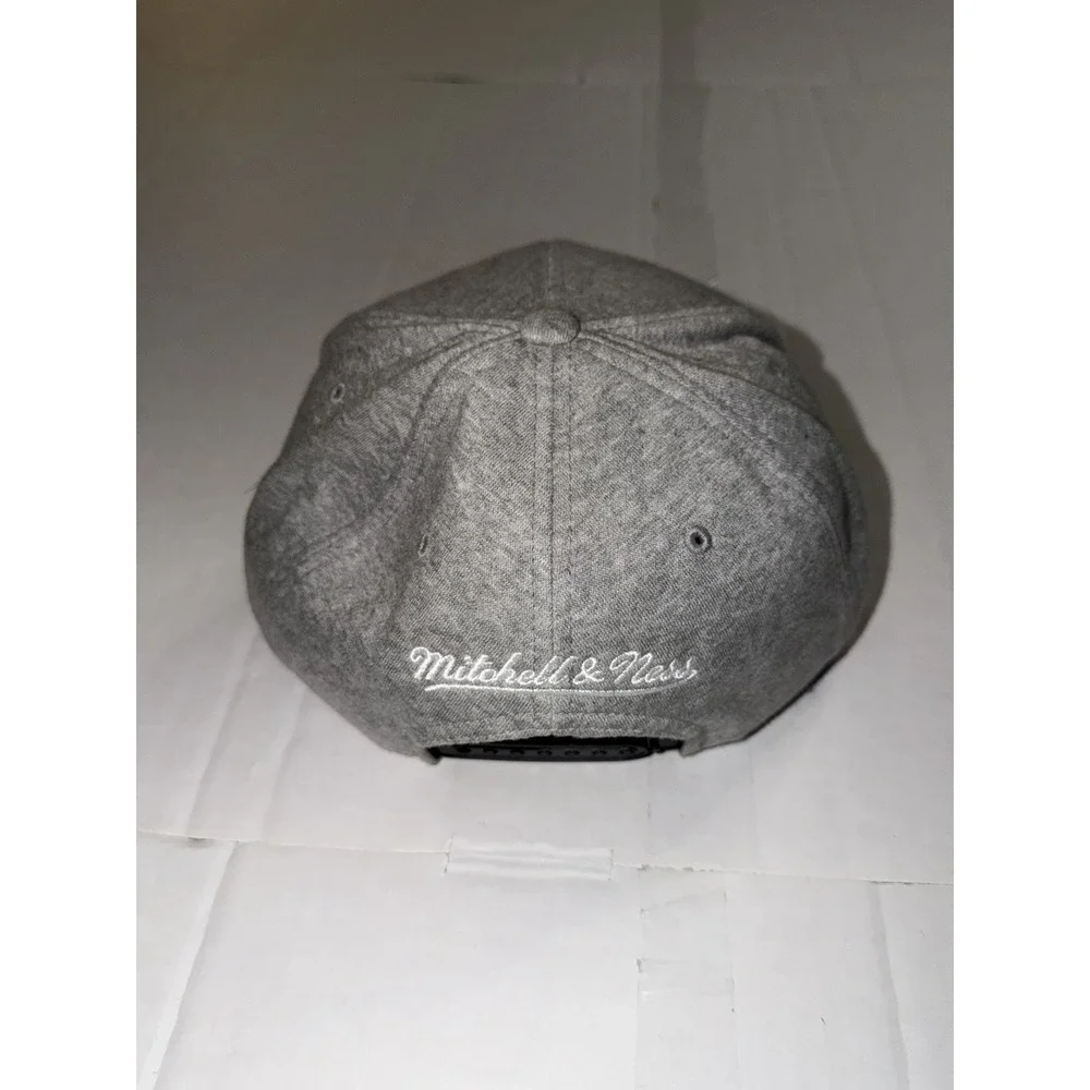 Mitchell & Ness Houston Rockets Snapback Hat Heather Grey Blk NBA Mint Con. Cap